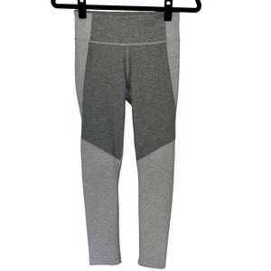Outdoor Voices 3/4 Warmup Two Tone Colorblock Leggings - Gray - Size S